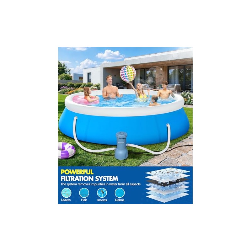 KimFilter Pro Series 1000 GPH Above Ground Pool Filter Pump