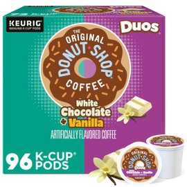 The Original Donut Shop Duos White Chocolate + Vanilla, Keurig Single Serve K-Cup pods, 96 Count