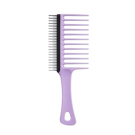 Tangle Teezer Wide Teeth Comb - For 3C-4C Curly Hair - Long Bristles Detangle & Reduce Hair Breakage - Short Bristles Remove Fancy Hair - Ideal for Curls - Purple & Black