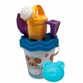 Dog Bucket Set, 6 Pieces, Bucket, Sieve, Sandoff, Shovel, Rake, Waterer, Height: 16 cm, D: 17 cm