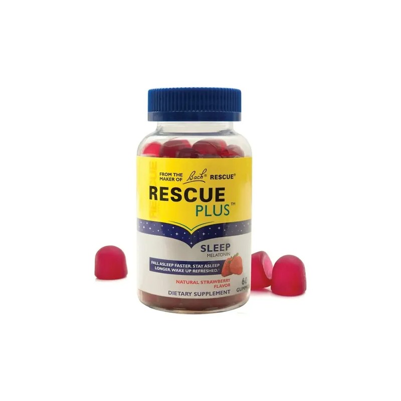 Rescue Plus Gomitas Melatonina para Dormir con Sabor a Fresa