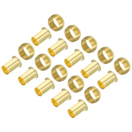 TA-VIGOR 12mm Tube OD Compression Sleeves and Ferrules, 60PCS Brass Compression Insert & Ferrule Fitting Assortment Kit for Oil Water Air Pipe