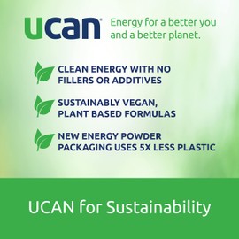 UCAN UCAN Energy + Plant Protein Powder - Vegan Plant Based Protein 20g Pea Protein with Amino Acids EAAs & BCCAs - Keto Protein Powder - No Added Sugar, Gluten-Free - Chocolate -12 Servings