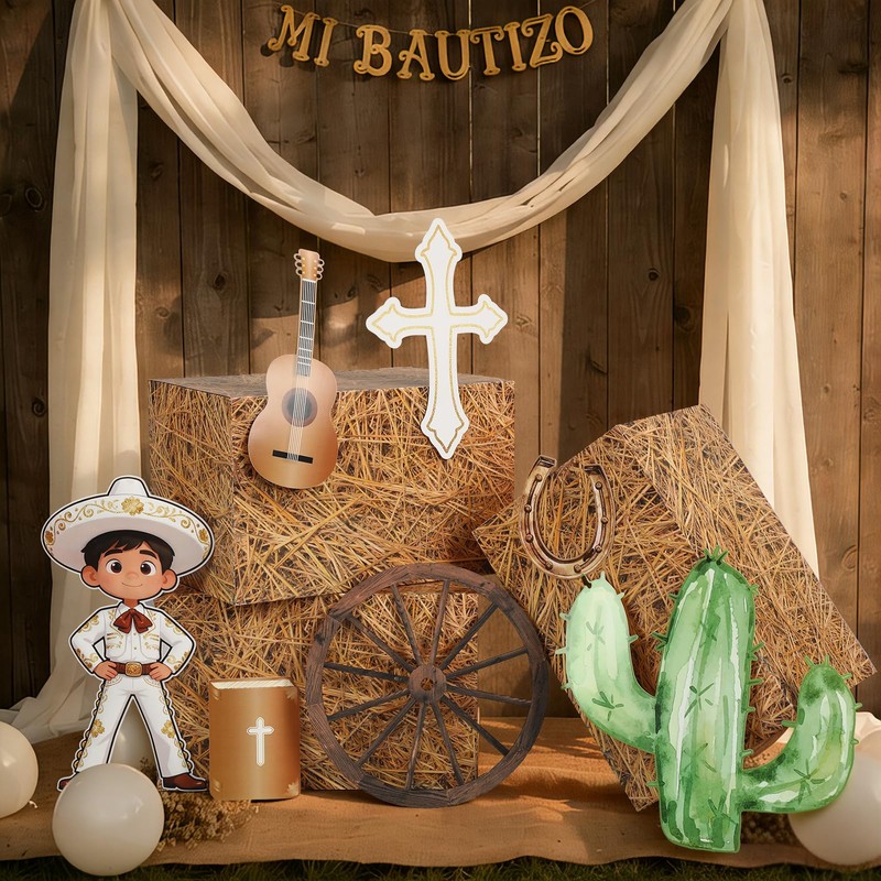 10 Pcs 10 Pcs Mi Bautizo Mexican Charro Baptism Party