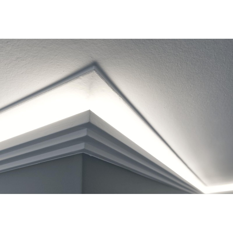 HEXIMO LED Stucco Strips 2-in-1, Indirect Lighting Ceiling Mouldings XPS