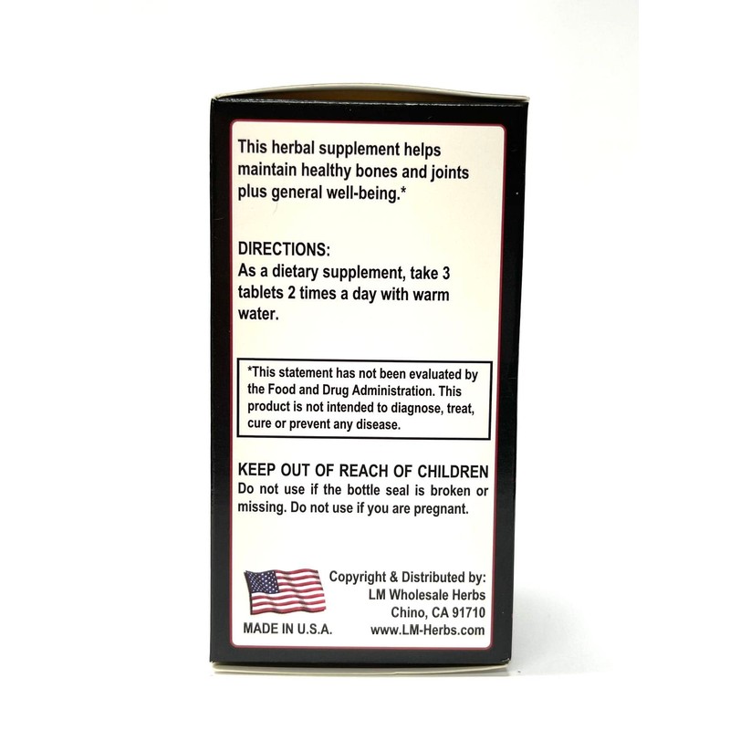 LaoWei Eucommia Extract Herbal Supplement Support Healthy Joints 500mg 30