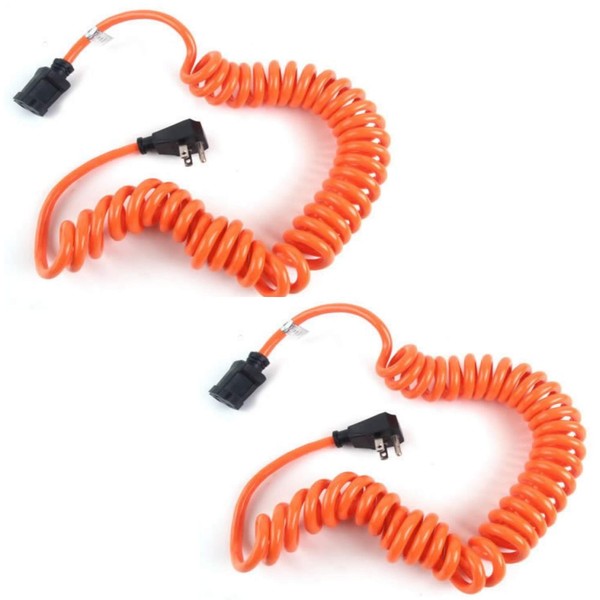 Prime Ad010610 10' 16/3 Sjt Orange Coiled Power Tool Cord,