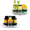 vacane 2 Pack Clear Lazy Susan Organizer Non-Skid, Plastic 11"