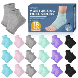 TEAWOO TEAWOO Moisturizing Toeless Socks for Cracked Heels - Heel Repair, Hydrate Dry Feet