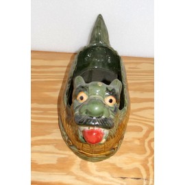 Outside Decor New 21" Asian Oriental Green Dragon with Fire Pearl in Mouth Bamboo Planter Plant Pot