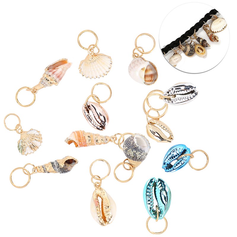 Hair Braid Rings Dreadlocks Ring Shell Hair Ring DIY Hair