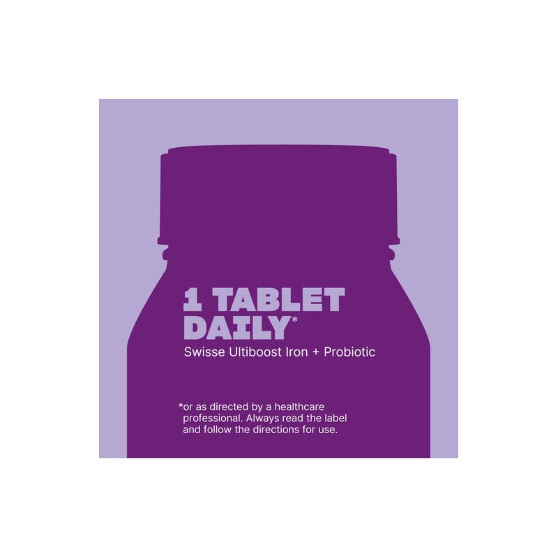 Swisse Ultiboost Iron + Probiotic 30 Tablets