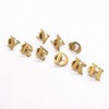 vmcoatdu A-Z Initial Pins 26 Letters P Pins 18K Gold