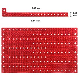 100 Pcs Plastic Holographic Wristbands, Party Wristbands Waterproof Colored Vinyl Wristbands for Events Parties Festival Concerts (RED)