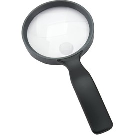 Carson HandHeld Series 2x Hand Held Magnifier with 3.5x Spot Lens (JS-24) , black