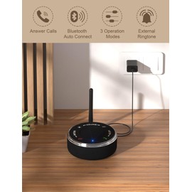 SavvyBloom Loud Sound Cell Phone Ringer Amplifier for Hearing Impaired, Answer/Hang Up, External Ringer Phone Speaker Amplifier, Wireless Connect, Recommend Call Mode, Works for House