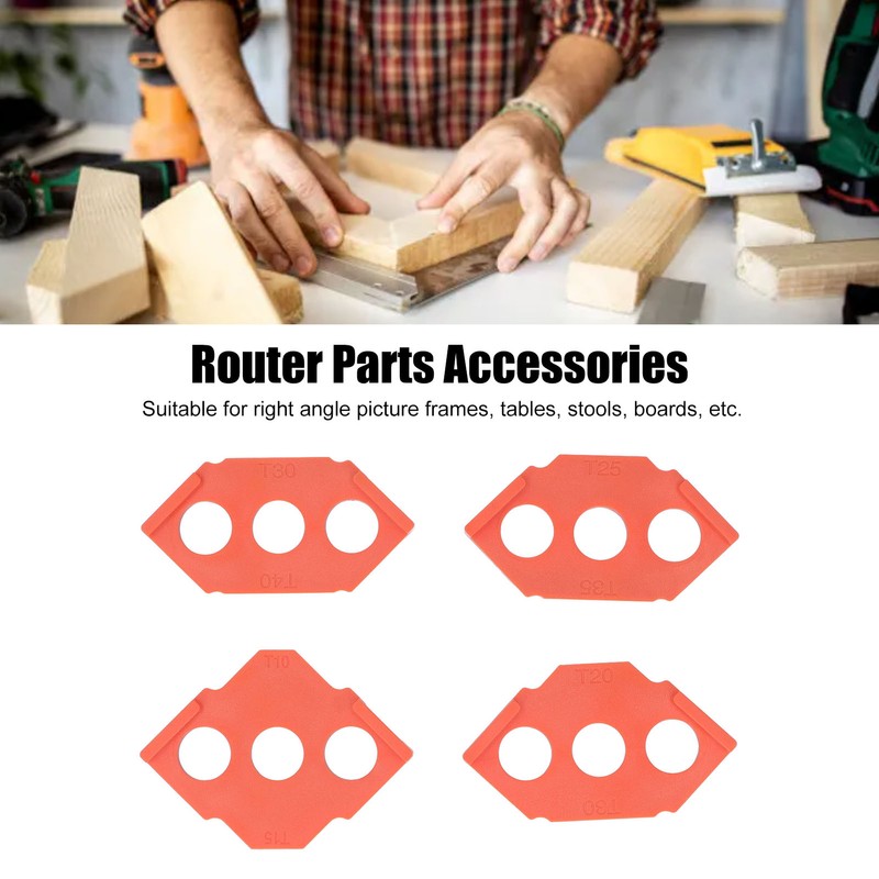 4Pcs Radius Jig Router Templates Set Rounded Corner Radius Routing