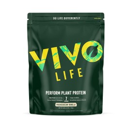 Vivo life Perform Plant Protein Powder - Pea & Hemp Protein Blend with BCAA (9.38 oz, Vanilla)
