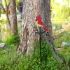 Red Cardinal Garden Stake – Metal Outdoor Bird Decoration for