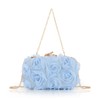 Jywmsc Women Clutches Purse Formal Lace Flower Evening Handbag Chain