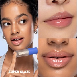 Handmade Heroes Aceite Labial Vegano Natural Con Escualano. Brillo Labial No Pegajoso. Brillo Labial Coreano Hidratante, Brillante Y Nutritivo - Super Glaze (Transparente).