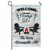 Customized Camper Camping Garden Flag for Outside, Custom Family Name