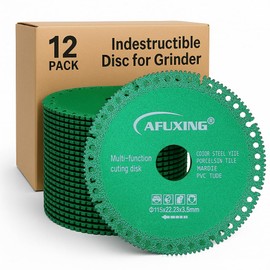 Indestructible Disc for Grinder 4 1/2 Inch, 12PACK Rock Slab Grinding Disc for Angle Grinder, Durable Ceramic Tile Cutting Blade, Heavy-Duty Grinder Blades