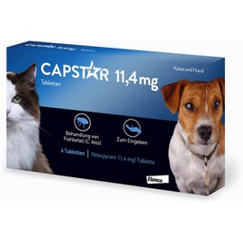 CAPSTAR 11.4 mg Flea Treatment Tablets for Cats and Small Dogs – 6-Tablet Pack