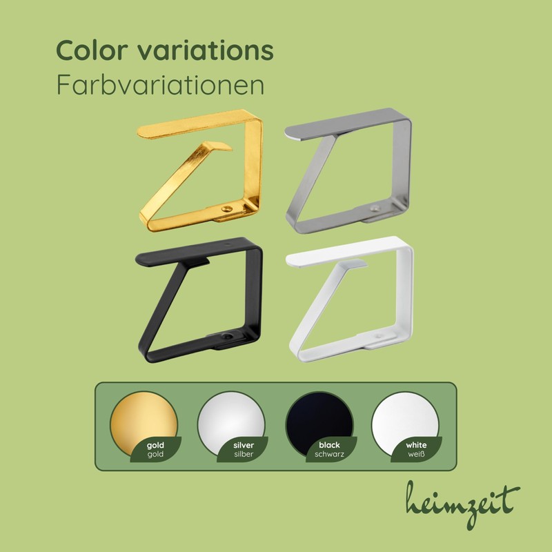 heimzeit Tablecloth Clips Made of High-Quality Stainless Steel [Pack of