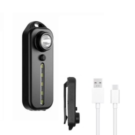 BoomFun Running Light for Runners, Clip on Flashlight Rechargeable Safety Light for Walking at Night, Hands Free Emergency LED Flashlight for Night Warning Running Camping Fishing Hiking Walking Dog