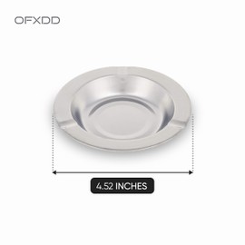 Stainless Steel Ashtray - Pack of 12 - Outdoors Cigar Ashtrays - Heavy Duty Decorative Metal Ash Tray