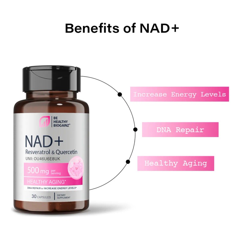 Biogainz Nad Resveratrol 30 Cpsulas Sin Sabor