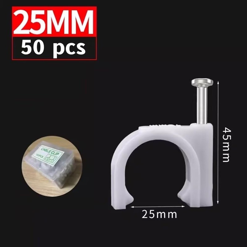 SYDARSYN Cable Clips Nail Clamps 25 mm Cable Holder with