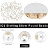 Beebeecraft 1 Box 200pcs Round Silver Beads for Jewellery Making