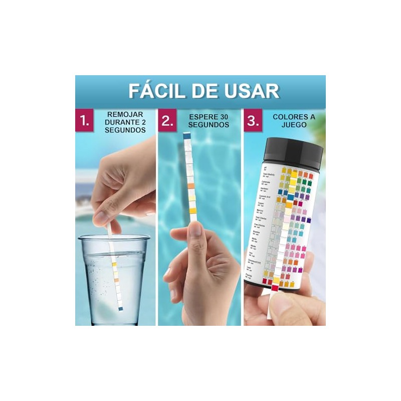 16 en 1 Tiras de Prueba de Acuario,100 Pcs Reactivas