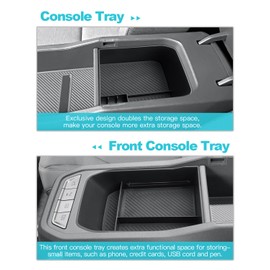 [2 PCS] CDEFG Compatible with Kia EV3 2025 2026 Centre Console Organiser + Armrest Storage Box EV3 Storage Car Centre Console EV3 GT Line Accessories