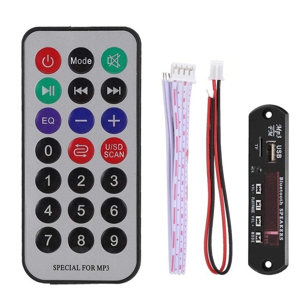 ASHATA Módulo de Placa de decodificación, Bluetooth MP3 WMA WAV