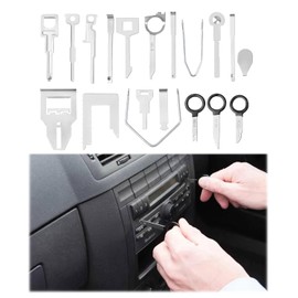 38 pieces disassembly radio bracket car tool, radio removal tool set, radio navigation radio removal tool, suitable for the installation and removal of car audio, navigation systems, etc.