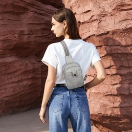 BOSTANTEN Small Sling Bag Crossbody Bags for Women Trendy Crossbody Purse Leather Chest Bag