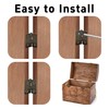AUXBC 80Pcs 18x15mm Antique Bronze Mini Hinges for Wooden Box,
