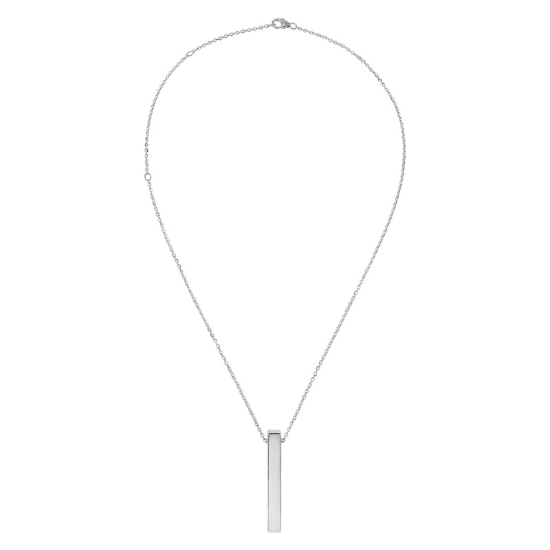 Silpada 'Unscripted' 1.5" Vertical Bar Pendant Necklace in Sterling Silver,