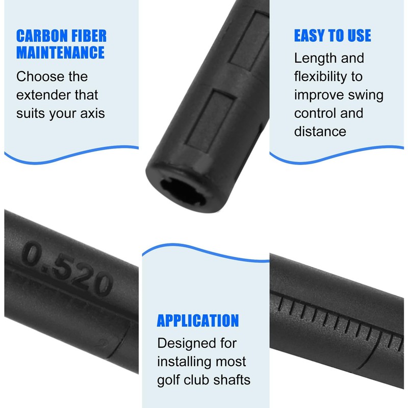 Aswalling 10Pcs Golf Club Shaft Extension Stick Extender Rods Golf
