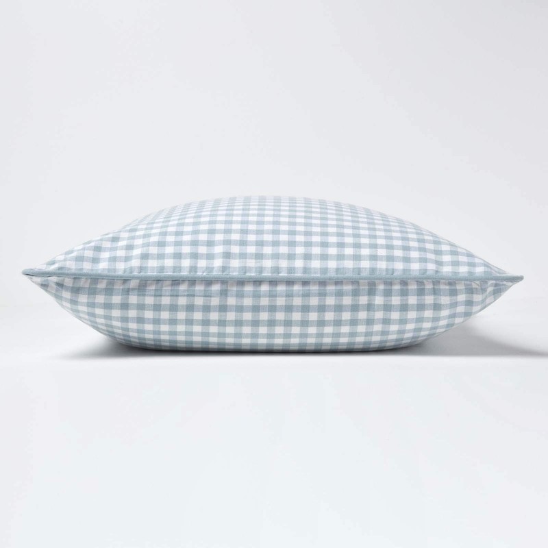 HOMESCAPES - 100% Cotton - Gingham Check - Large Cushion