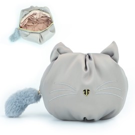 Dr. Maylee Makeup Pouch, Small Items, Cosmetic Storage Box, Pouch, Cute, Women's, Cute Pouch, Cat Pouch, Women's, Cosmetics Storage, gray