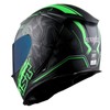 1STorm Motorcycle Full Face Helmet Skull King Matt Green+ One