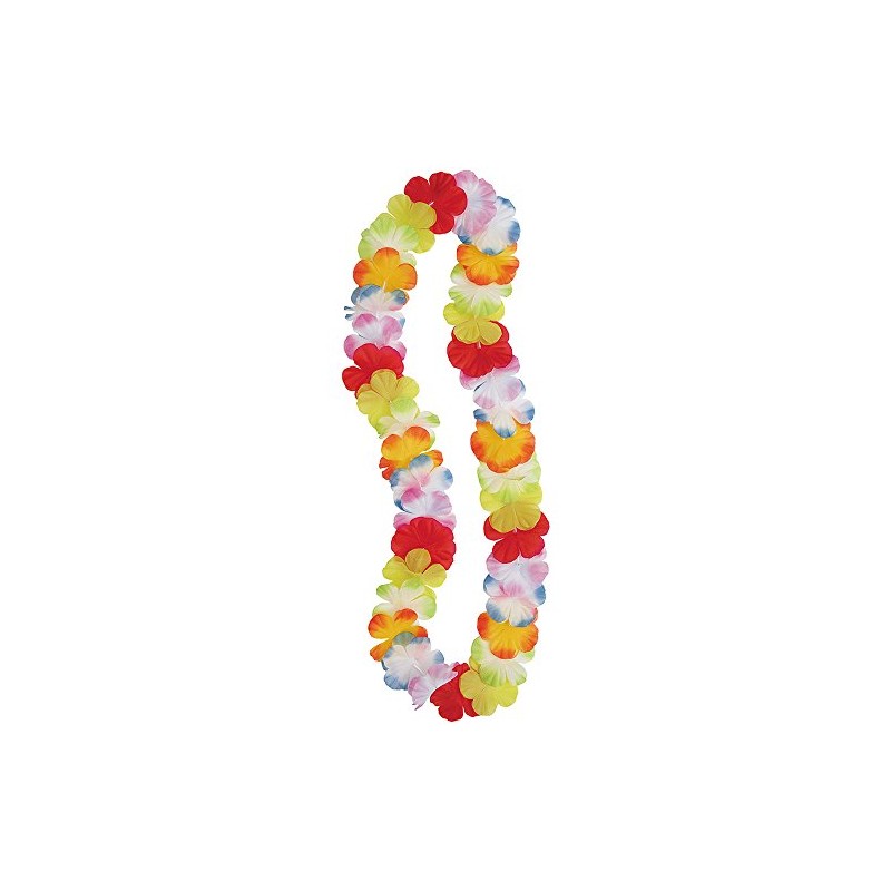 Unique Fabric Flower Lei, 42", Multicolor
