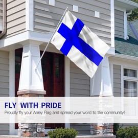 Anley Fly Breeze 3x5 Foot Finland Flag - Vivid Color and Fade Proof - Canvas Header and Double Stitched - Finnish Finn National Flags Polyester with Brass Grommets 3 X 5 Ft