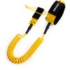 Abahub Premium Coil SUP Leash, 10 ft Yellow Coiled Paddle