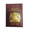 Red Passport Cover UK European Passport Holder Protector Cover Wallet