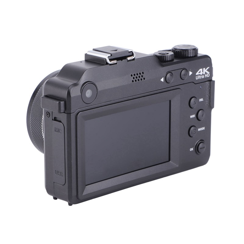 Wifi Digital Camera Dual Lens Front Rear 4K 64MP Portable
